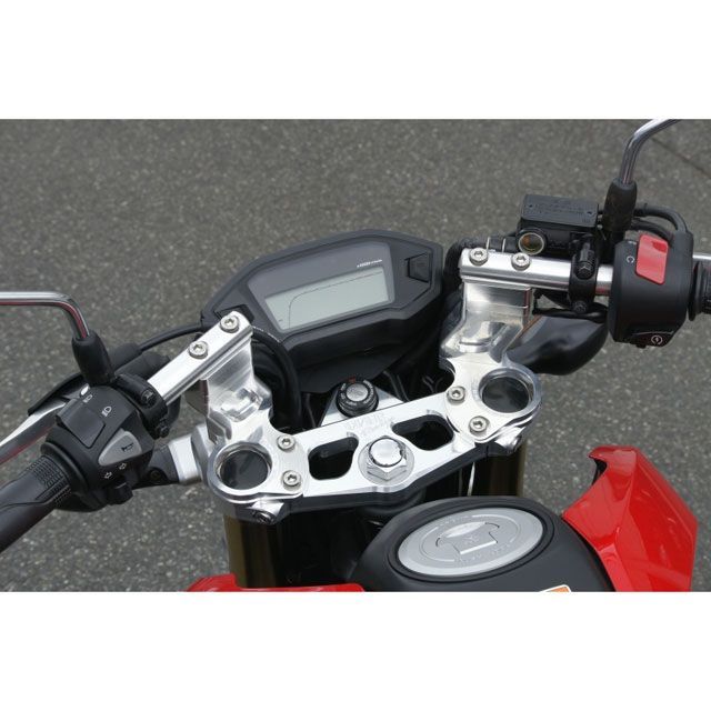 OVER RACING スポーツライディング ハンドルキット カラー シルバー ・55-22-11 メーカー在庫あり オーバーレーシング ハンドル関連パーツ GROM｜パークアップ 店 45,036円