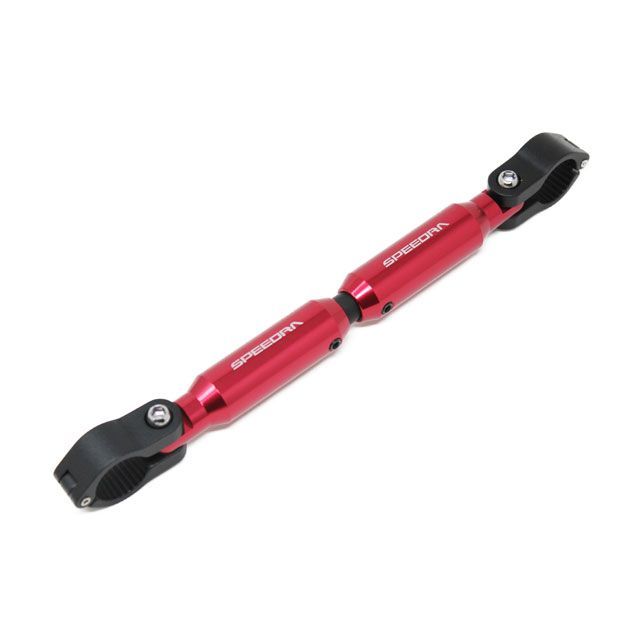 SPEEDRA アジャスタブルハンドルブレース 225mm-330mm クランプ ブラック センターバー レッド AHB0102RD メーカー在庫あり SPEEDRA ハンドル関連パーツ 汎用