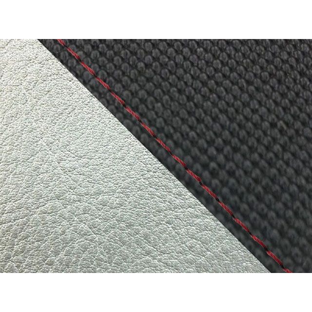 Grondement W650（99年 EJ650A1/C1） 国産シートカバー 張替 スベラーヌブラック ライン シルバーライン 仕様 赤ステッチ GH5557KC4654S40 グロンドマン シート関連パーツ W650