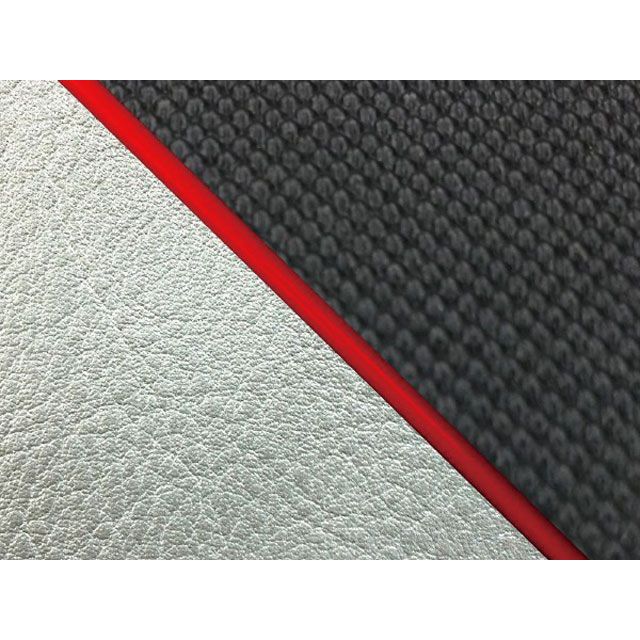 Grondement W650（99年 EJ650A1/C1） 国産シートカバー 張替 スベラーヌブラック ライン シルバーライン 仕様 赤パイピング GH5557KC4654P40 グロンドマン シート関連パーツ W650 7,719円