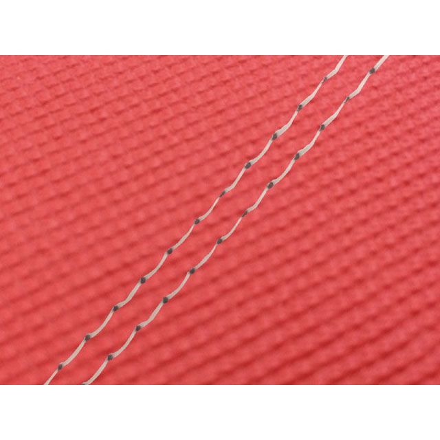 Grondement W650(99年 EJ650A1/C1) 国産シートカバー 張替 スベラーヌレッド ライン - 仕様 透明ダブルステッチ GH5556KC440SW0 グロンドマン シート関連パーツ W650