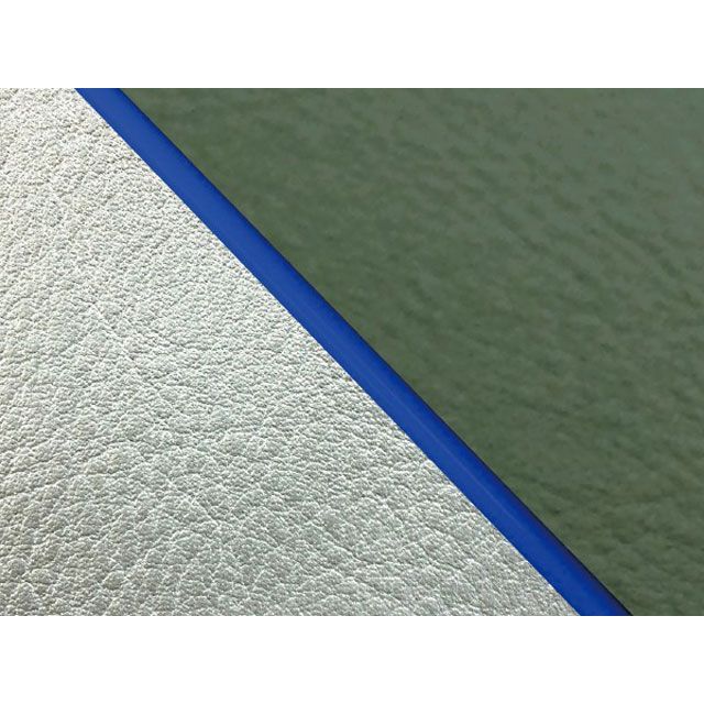 Grondement W650（99年 EJ650A1/C1） 国産シートカバー 張替 ダークグリーン ライン シルバーライン 仕様 青パイピング GH5557KC3054P50 グロンドマン シート関連パーツ W650