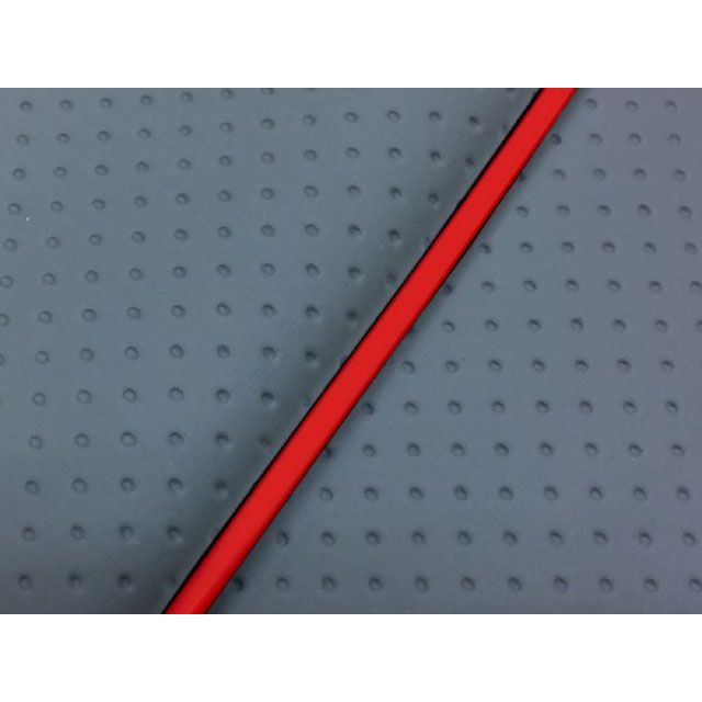 Grondement W650（99年 EJ650A1/C1） 国産シートカバー 張替 フルエンボスグレー ライン - 仕様 赤パイピング GH5556KC410P40 グロンドマン シート関連パーツ W650｜パークアップ 店