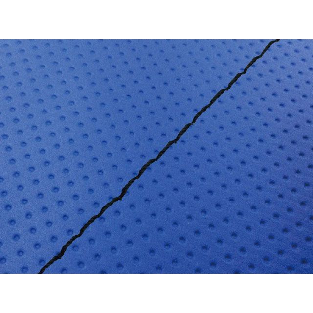 Grondement W650（99年 EJ650A1/C1） 国産シートカバー 張替 フルエンボスブルー ライン - 仕様 黒ステッチ GH5556KC390S10 グロンドマン シート関連パーツ W650