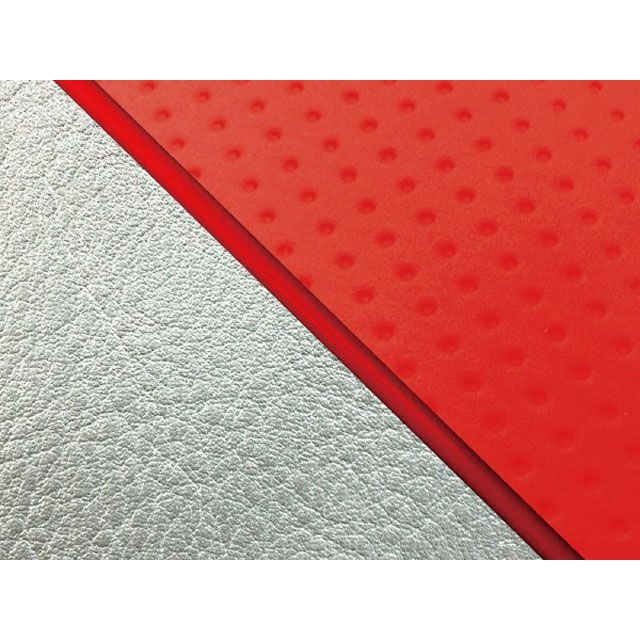 Grondement W650（99年 EJ650A1/C1） 国産シートカバー 張替 フルエンボスレッド ライン シルバーライン 仕様 赤パイピング GH5557KC3854P40 グロンドマン シート関連パーツ W650