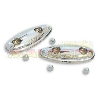 MALOSSI 2 CHROMED COVERS for REAR-VIEW MIRROR SLOTS 25 13138.C0 マロッシ ドレスアップ・カバー TMAX