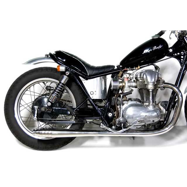 Motor Rock W650/400用 69メガホン フルエキゾースト タイプ LOW MR-EX025L モーターロック マフラー本体 W650/400