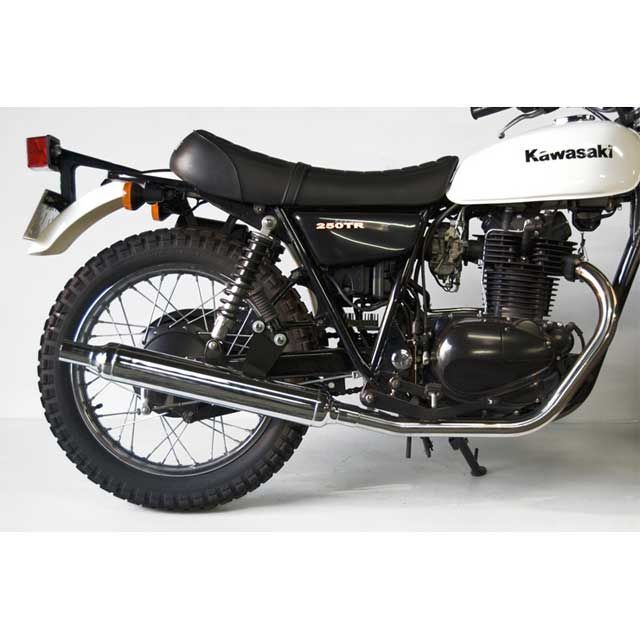 Motor Rock 250TR用 ヴィンテージマフラー フルエキゾースト タイプ ダウン MR-EX063D モーターロック マフラー本体 250TR|パークアップ 店