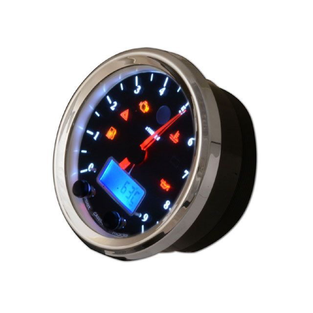 ACE WELL CA085-352 多機能デジタルメーター 6000rpm カラー ブラックパネル CA085-352-B エースウェル スピードメーター 汎用 16,549円