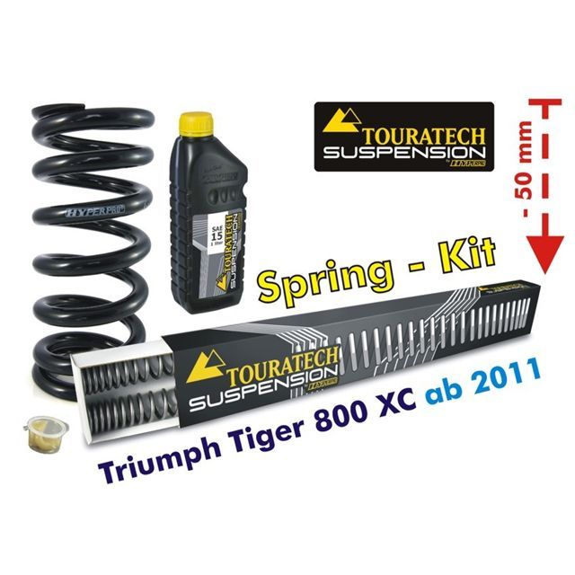 TOURATECH ローダウンスプリングキット(-50mm) Triumph Tiger 800XC(2011-) tt_01-420-5836-0 ツアラテック 車高調整キット Tiger 800XC|パークアップ 店