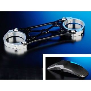 NITRO RACING OHLINS φ43正立Fフォーク用 天吊りカーボンフェンダーキット ネイキッド17・18インチ共用 カラー シルバー/ブラック NI-TFNC-CSB ナイトロレーシング フェンダー|パークアップ 店