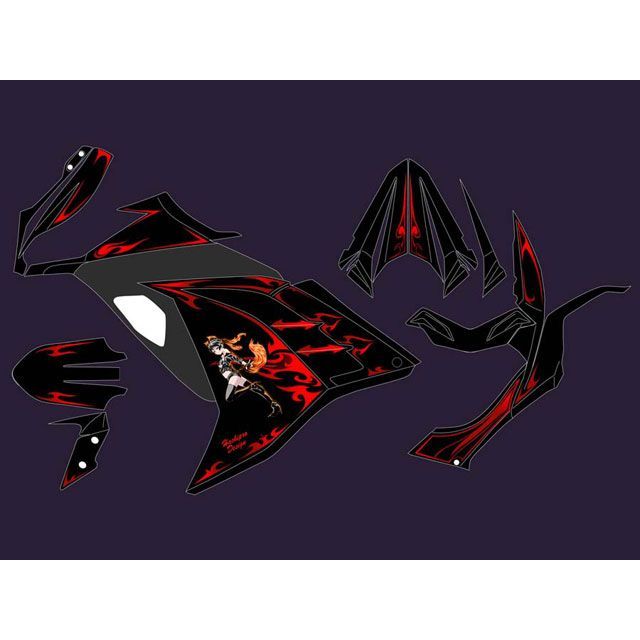 PLOT プロト&times;ハチプロデザイン デカールキット プロトたん カラー レッド PDK748P-R プロト ドレスアップ・カバー Ninja250｜パークアップ 店