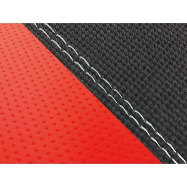 Grondement MT-09/FZ-09 国産シートカバー スベラーヌ黒＆エンボスレッド タイプ 張替 仕様 透明ダブルステッチ GH5562YC4627SW0 グロンドマン シート関連パーツ MT-09/FZ-09