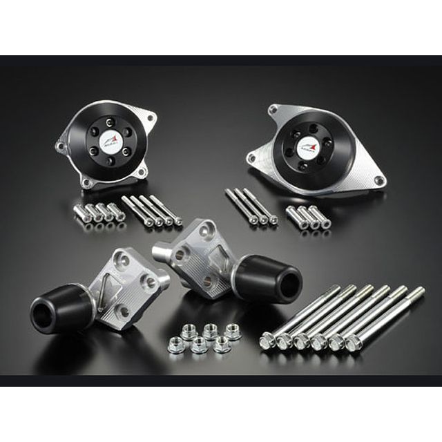 AGRAS レーシングスライダー 4点SET A カラー ジュラコン/ブラック タイプ ロゴ有 342-174-006BX アグラス スライダー類 CB1100