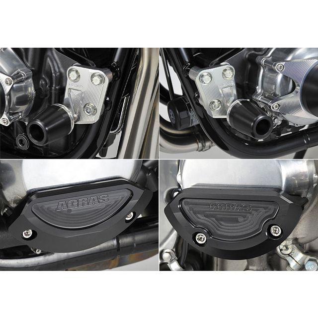 AGRAS レーシングスライダー 4点SET B カラー ジュラコン/ブラック タイプ ロゴ有 342-174-007BX アグラス スライダー類 CB1100