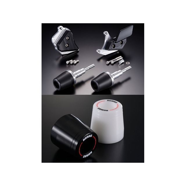 AGRAS レーシングスライダー 4点SET カラー ジュラコン/ホワイト タイプ ロゴ有 342-264-005X アグラス スライダー類 YZF-R1
