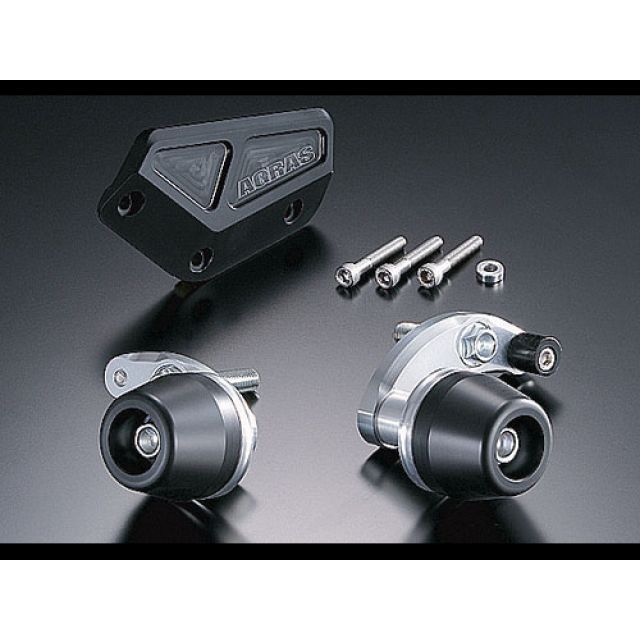 AGRAS レーシングスライダー 3点SET R カラー ジュラコン/ブラック タイプ ロゴ無 342-266-004B アグラス スライダー類 YZF-R6|パークアップ 店