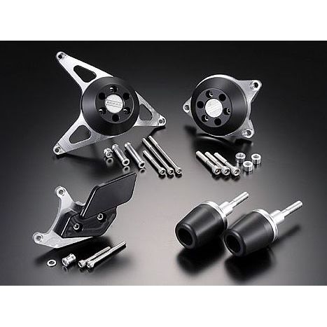AGRAS レーシングスライダー 5点SET カラー ジュラコン/ブラック タイプ ロゴ有 342-267-010BX アグラス スライダー類 FZ1 FZ1 FAZER
