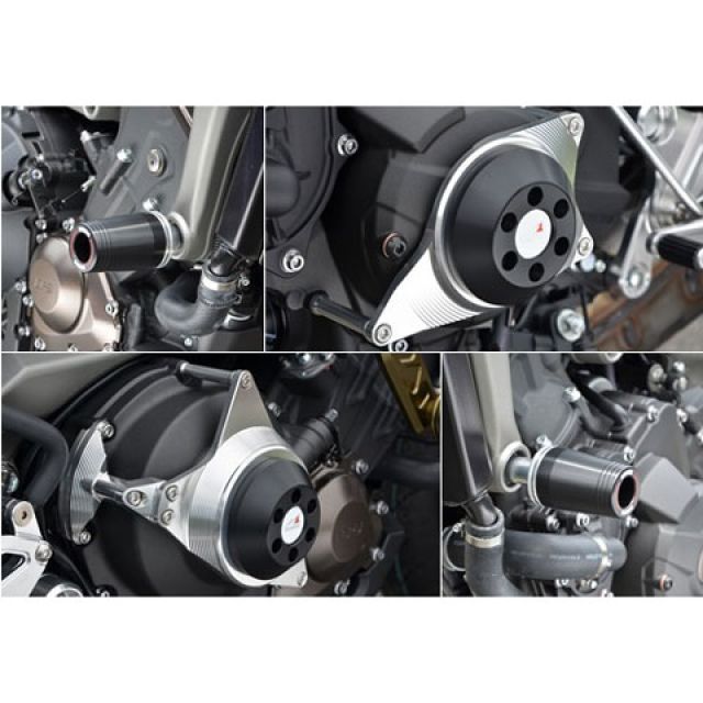 AGRAS レーシングスライダー 4点セット フレームφ50 カラー ジュラコン/ブラック タイプ ロゴ有 342-273-009BX アグラス スライダー類 MT-09