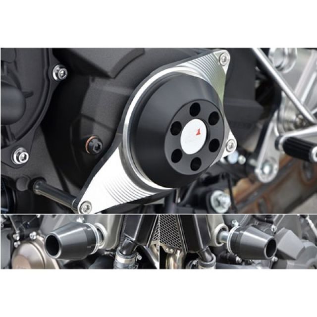 AGRAS レーシングスライダー 3点セット フレームφ60＋ジェネレーター カラー ジュラコン/ブラック 342-273-011B アグラス スライダー類 MT-09｜パークアップ 店 27,671円