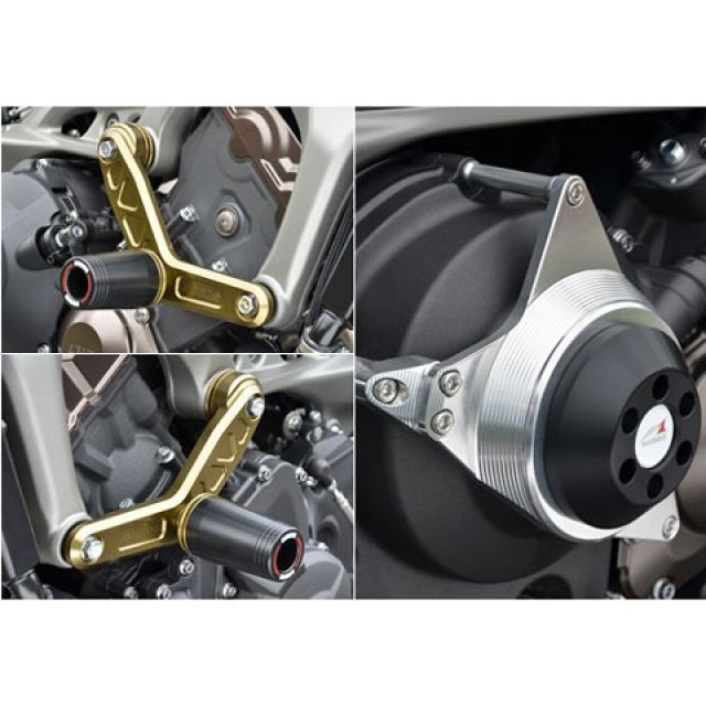 AGRAS レーシングスライダー 3点セット エンジンハンガーφ50＋クラッチ カラー ジュラコン/ホワイト タイプ ロゴ有 342-273-013X アグラス スライダー類 MT-09