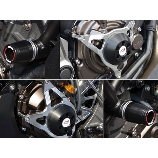 AGRAS レーシングスライダー 4点セット フレームφ50 カラー ジュラコン/ブラック タイプ ロゴ有 342-274-009BX アグラス スライダー類 MT-07