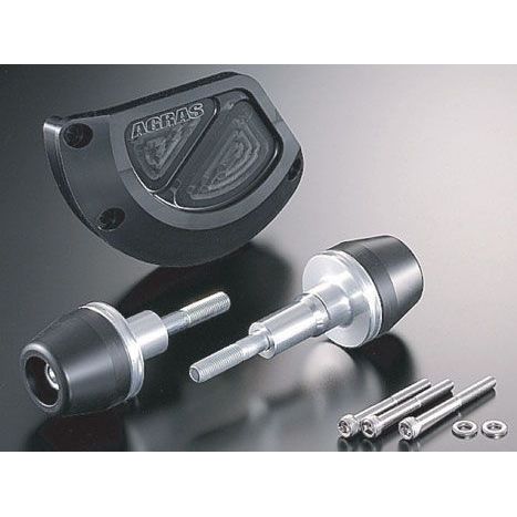 AGRAS レーシングスライダー 3点SET B カラー ジュラコン/ホワイト タイプ ロゴ無 342-384-006 アグラス スライダー類 GSX-R1000|パークアップ 店