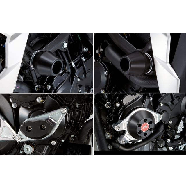AGRAS レーシングスライダー 4点SET フレームφ60+スターターA+ジェネレーターC カラー ジュラコン/ホワイト 342-399-019 アグラス スライダー類 GSR750|パークアップ 店