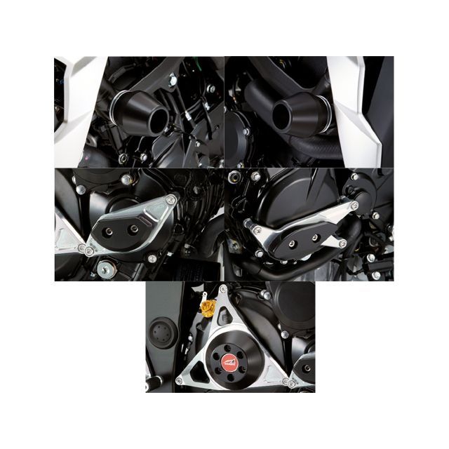 AGRAS レーシングスライダー 5点SET フレームφ60＋スターターA＋ジェネレーターA＋クラッチ タイプ2 カラー ジュラコン/ブラック 342-399-029B アグラス スライダー類 GSR750