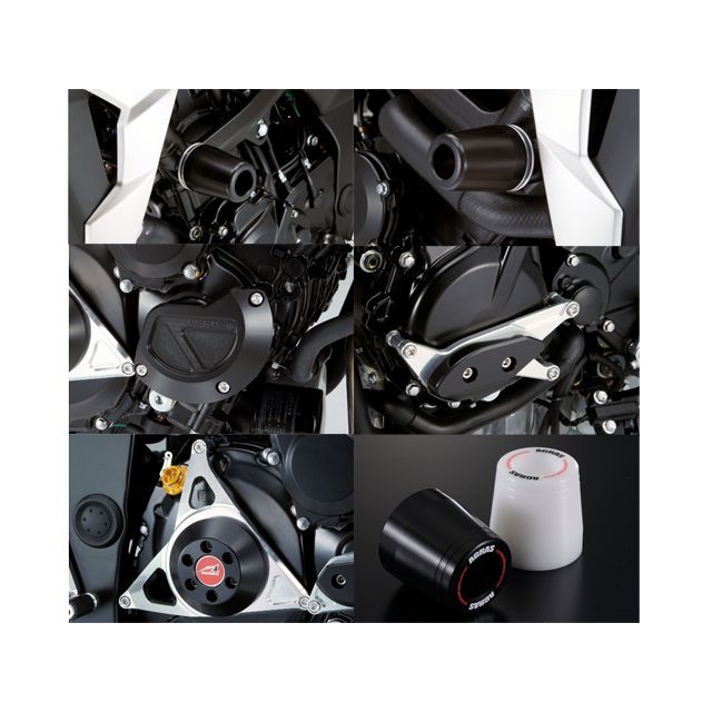 AGRAS レーシングスライダー 5点SET フレームφ50＋スターターB＋ジェネレーターA＋クラッチ タイプ2 カラー ジュラコン/ホワイト タイプ ロゴ有 342-399-032X アグラス スライダー類 GSR750