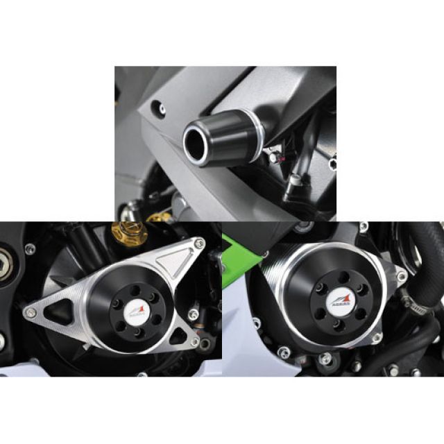 AGRAS レーシングスライダー 4点SET C カラー ジュラコン/ブラック タイプ ロゴ無 342-483-008B アグラス スライダー類 ZX-10R|パークアップ 店
