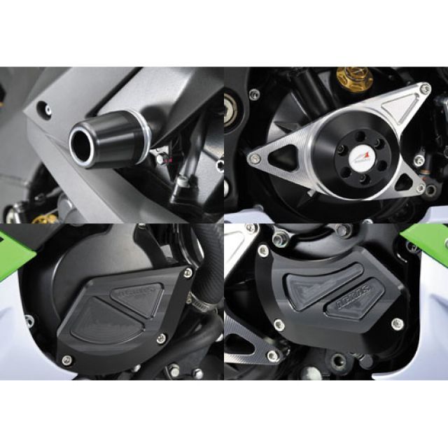AGRAS レーシングスライダー 5点SET B カラー ジュラコン/ブラック タイプ ロゴ無 342-483-010B アグラス スライダー類 ZX-10R