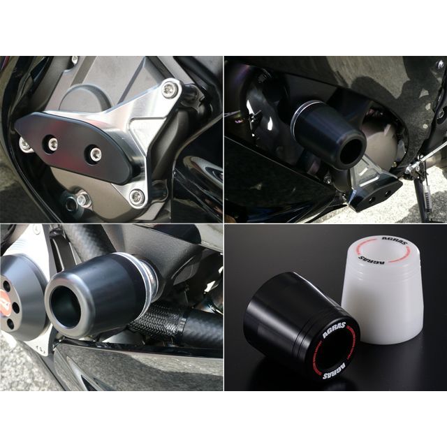 AGRAS レーシングスライダー 3点SET 右A カラー ジュラコン/ブラック タイプ ロゴ有 342-487-010BX アグラス スライダー類 ZX-10R