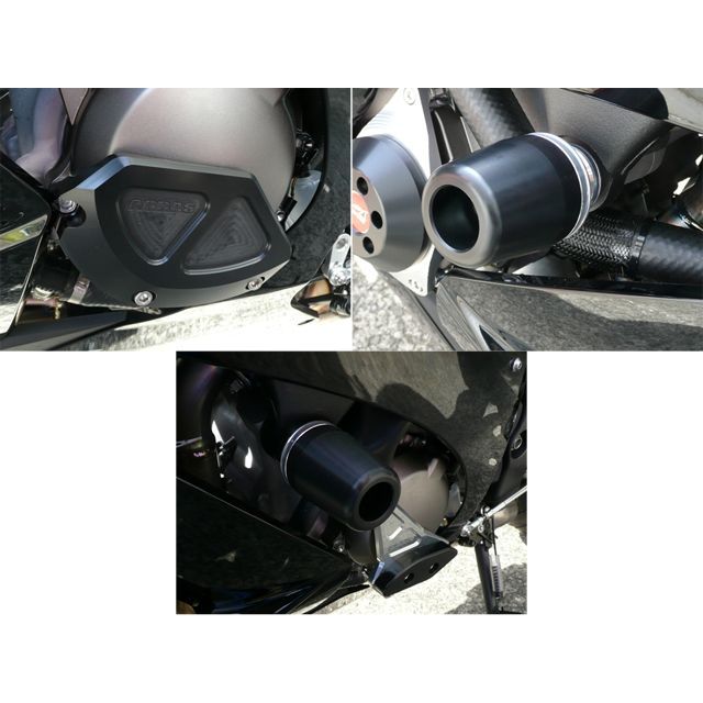AGRAS レーシングスライダー 3点SET 左B カラー ジュラコン/ホワイト タイプ ロゴ無 342-487-013 アグラス スライダー類 ZX-10R｜パークアップ 店