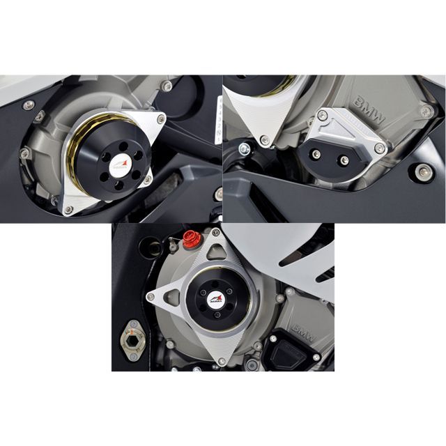 AGRAS レーシングスライダー 3点SET ジェネレーターA+クランクA+クラッチ カラー シルバー/ブラック 342-701-013SB アグラス スライダー類 S1000RR|パークアップ 店