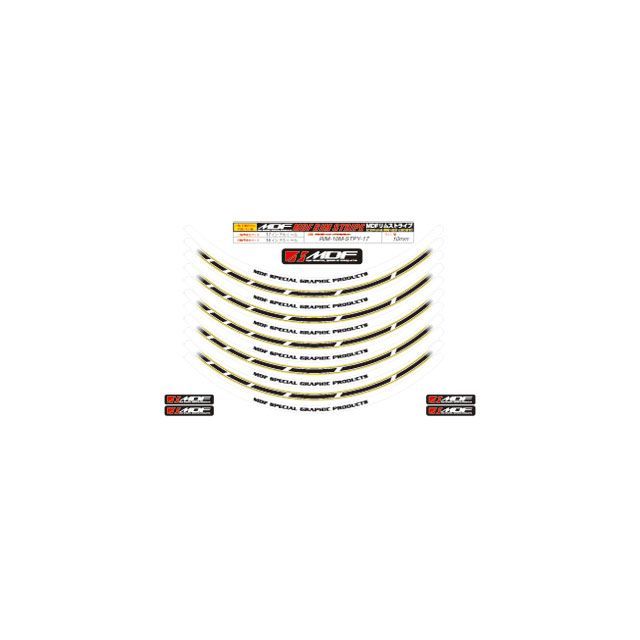 【メーカー直送】MDF ストロボリムストライプ ライン幅 10ミリ カラー パンプキンイエロータイプ ホイールサイズ 18&21インチ RIM-10M-STPY-18&21 エムディーエフ ハブ・スポーク・シャフト 汎用