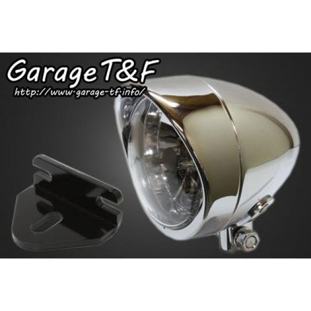 T&F 4インチプレーンライト(ショート)プレーンタイプ&ライトステー(タイプE)キット ・W650HL07 ガレージT&F ヘッドライト・バルブ W650|パークアップ 店
