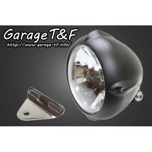 保証 ガレージT F 5.75インチバードゲージヘッドライトライトステーキット タイプB イントルーダー400クラシック 黒 ポリッシュ  IN400HL19 JP店