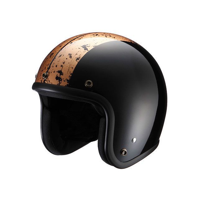RIDEZ RIDEZヘルメット LX FUSIONZ（ブラック/ゴールド） 01R-86547 ライズ ジェットヘルメット｜パークアップ 店