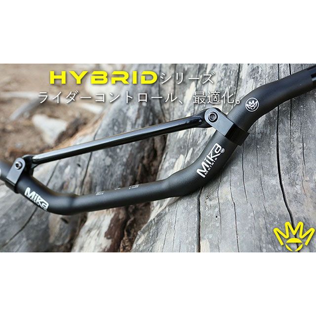 MIKA Metals Hybrid シリーズハンドルバー（7/8ベースの大径バー） バーパッドカラー レッド べンドタイプ MINI WIDE mkh-11-mw-red ミカメタルズ ハンドル関連パーツ 汎用