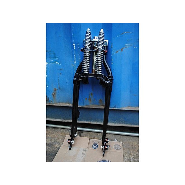 K&W TW用74スプリンガーフォークKIT カラー ブラック TW0001 部品屋K&W フロントフォーク TW225|パークアップ 店