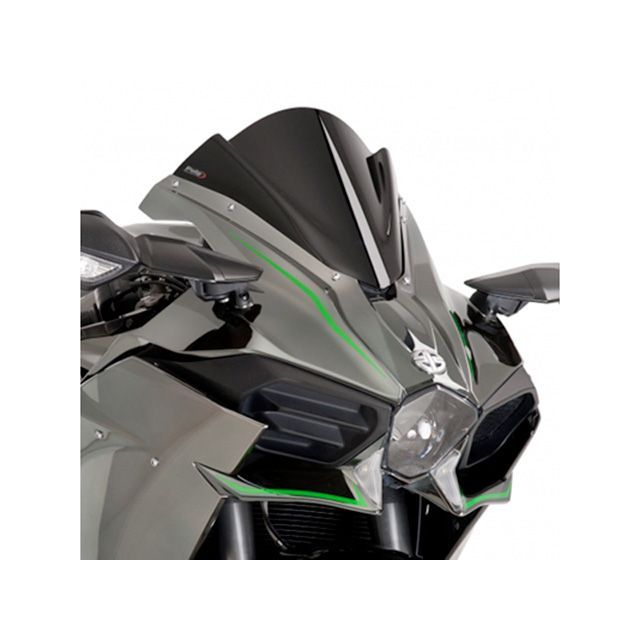 Puig レーシングスクリーン カラー ブラック 7631N プーチ スクリーン関連パーツ NINJA H2/H2R｜パークアップ 店
