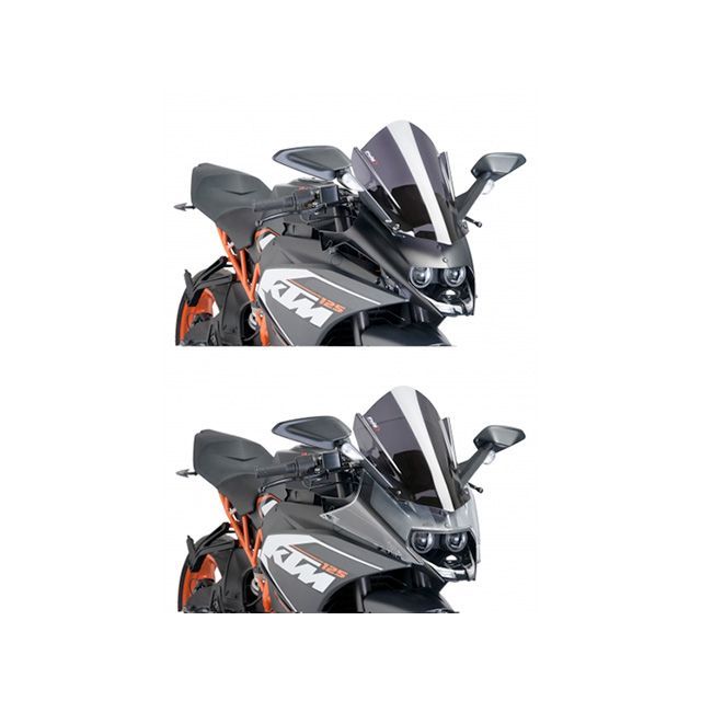 Puig レーシングスクリーン カラー ダークスモーク 7004F プーチ スクリーン関連パーツ RC125/390|パークアップ 店