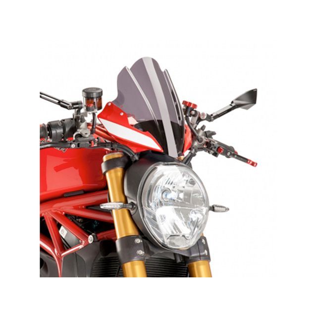 Puig ツーリングスクリーン カラー ダークスモーク 8900F プーチ スクリーン関連パーツ MONSTER1200R｜パークアップ 店