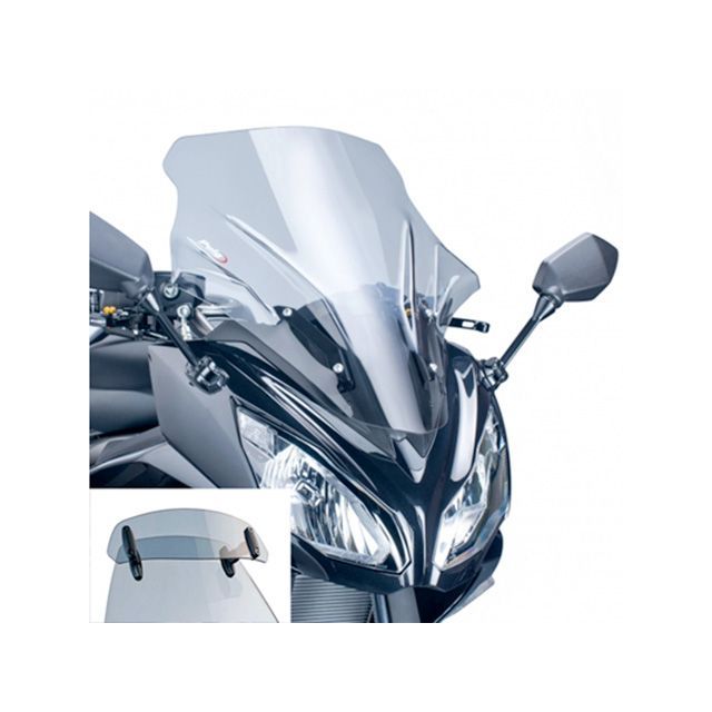 Windshield 川崎ER-6Fのためのプイグフロントガラスツーリング12-16煙の煙 PUIG WINDSHIELD TOURING FOR KAWASAKI ER-6F 12-16 LIGHT SMOKE | www.silverspeargin.com