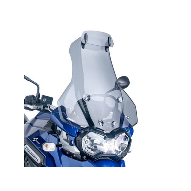 Puig ツーリングスクリーン バイザー付(スモーク) 6006H プーチ スクリーン関連パーツ TIGER EXPLORER1200|パークアップ 店