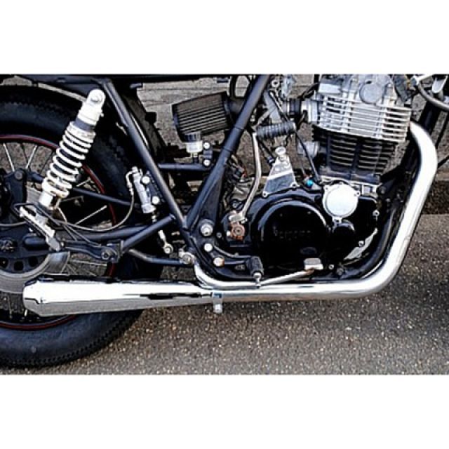 K&W メガホンマフラー P26091 部品屋K&W マフラー本体 SR400/500