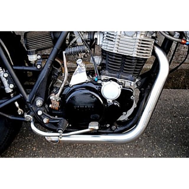 K&W ショートドラッグパイプマフラー P26094 部品屋K&W マフラー本体 SR400/500