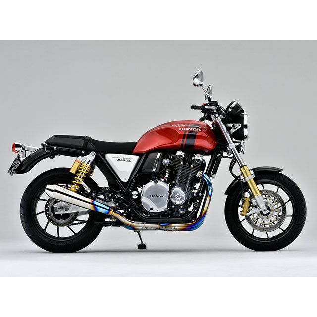 OVER RACING チタン メガホンマフラー 4-2 ・25-182-11 オーバーレーシング マフラー本体 CB1100RS|パークアップ 店