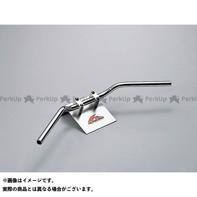 HURRICANE フラットコンチ2型 ハンドルセット カラー クロームメッキ H028-062C ハリケーン ハンドル関連パーツ GB250クラブマン|パークアップ 店
